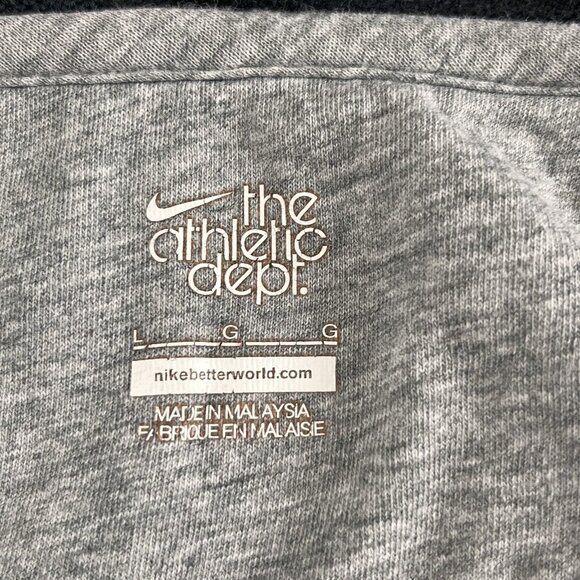 Vintage Nike Hoodie Mens Large Black full Zip Athletics Dept. Faded 436240 Y2K - Picture 3 of 14